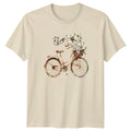 Boho Bicycle With Flowers T-Shirt Floral Cycling Gift For Him And Her
