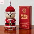Santa Claus Bear Glass Cup