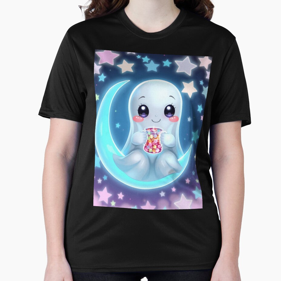 Dreamy Ghost with Candy Jar Under Stars by ArmaanArts