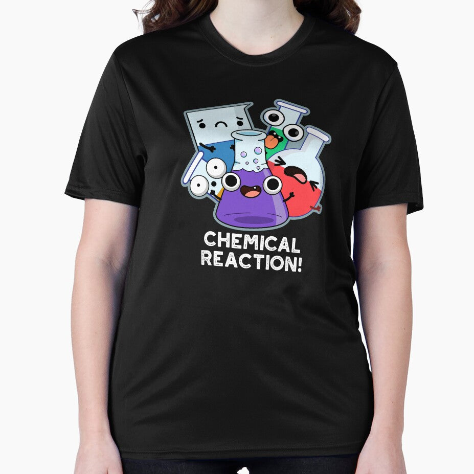 Chemical Reaction Funny Chemistry Pun (Dark BG) by punnybone