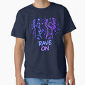 Rave On Neon Dancers – Minimalist Festival & Rave Graphic Design by leyfinder