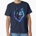 Cyber Neon Wolf Head – Alpha Lone Wolf Shirt Design by CreativeMindsetLab