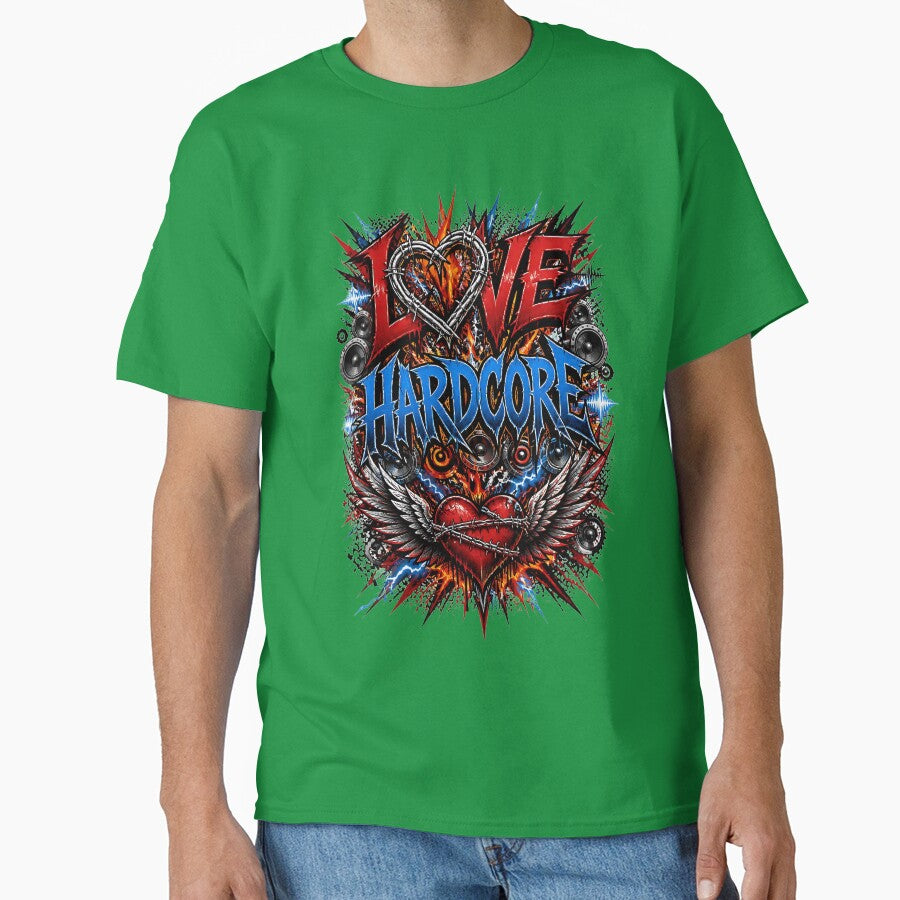 Love Hardcore EDM Rave Heart by  ZenRave Designs