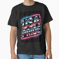 USA Pride Retro 80s Chrome Neon Patriotic by OldGloryForge