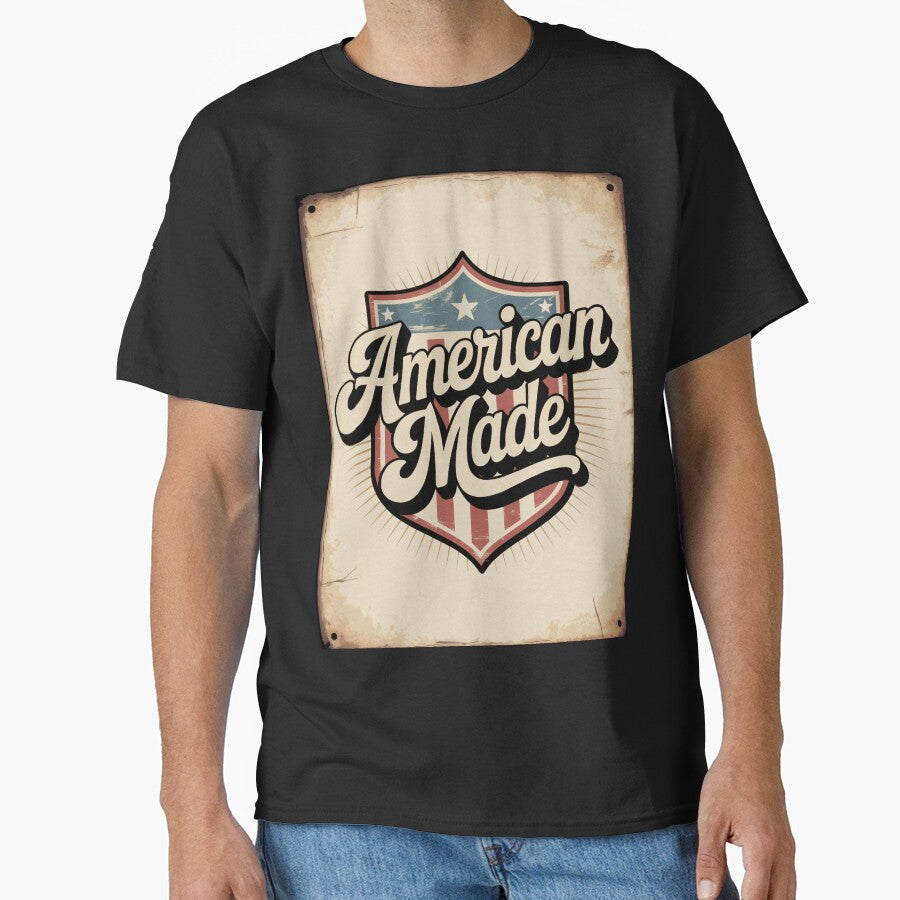 Retro American Made Distressed Emblem by OldGloryForge