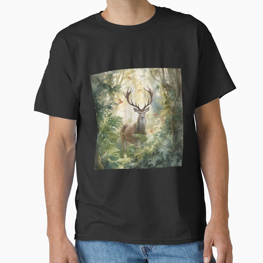 Majestic Serenity: Enchanting Deer Amidst Forest's Embrace by DreamyDesigns92