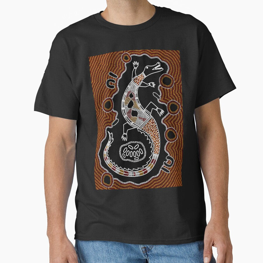 Authentic Aboriginal Art - Crocodile by HogarthArts