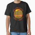 Amazon River Sunset South America Retro Distressed Circle by KrisSidDesigns