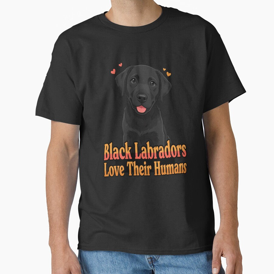 Black Labradors Love Their Humans Pet Dog Owner  Art Design by fantasticdesign