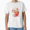 A Sweet Baby Elephant - Holding Strawberry Kawaii by DigitfanStudio