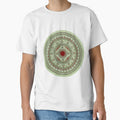 Hand Drawn Green And Red Mandala by Zedart