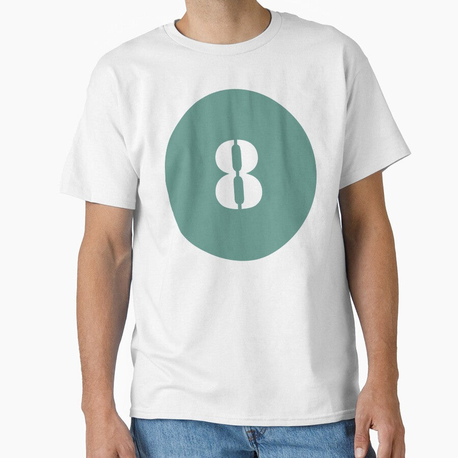 Number Eight (8) in Green Circle by Ching Teoh