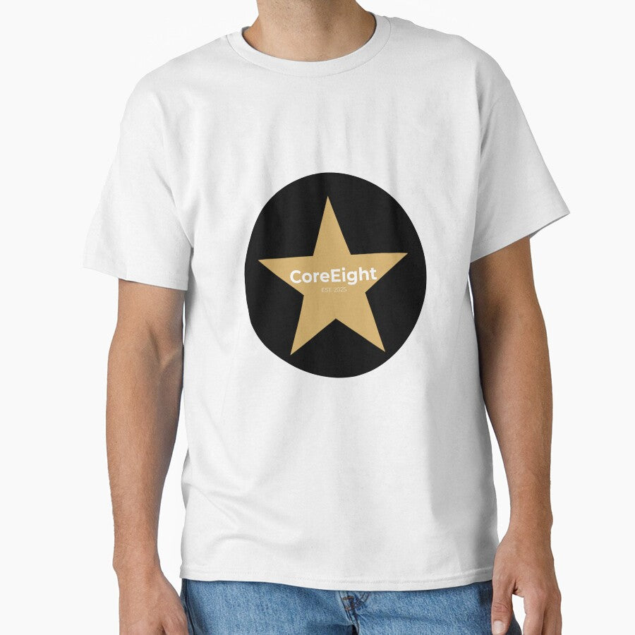 CoreEight Star Logo EST 2025 – Minimalist Modern Brand Design for T-Shirts, Stickers & Accessories by CoreEight