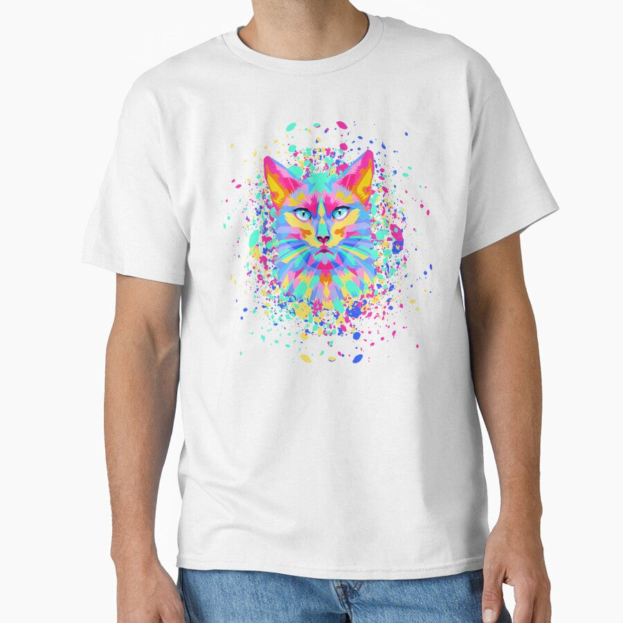 Colorful Cat Paint Splash by SimpleSteve