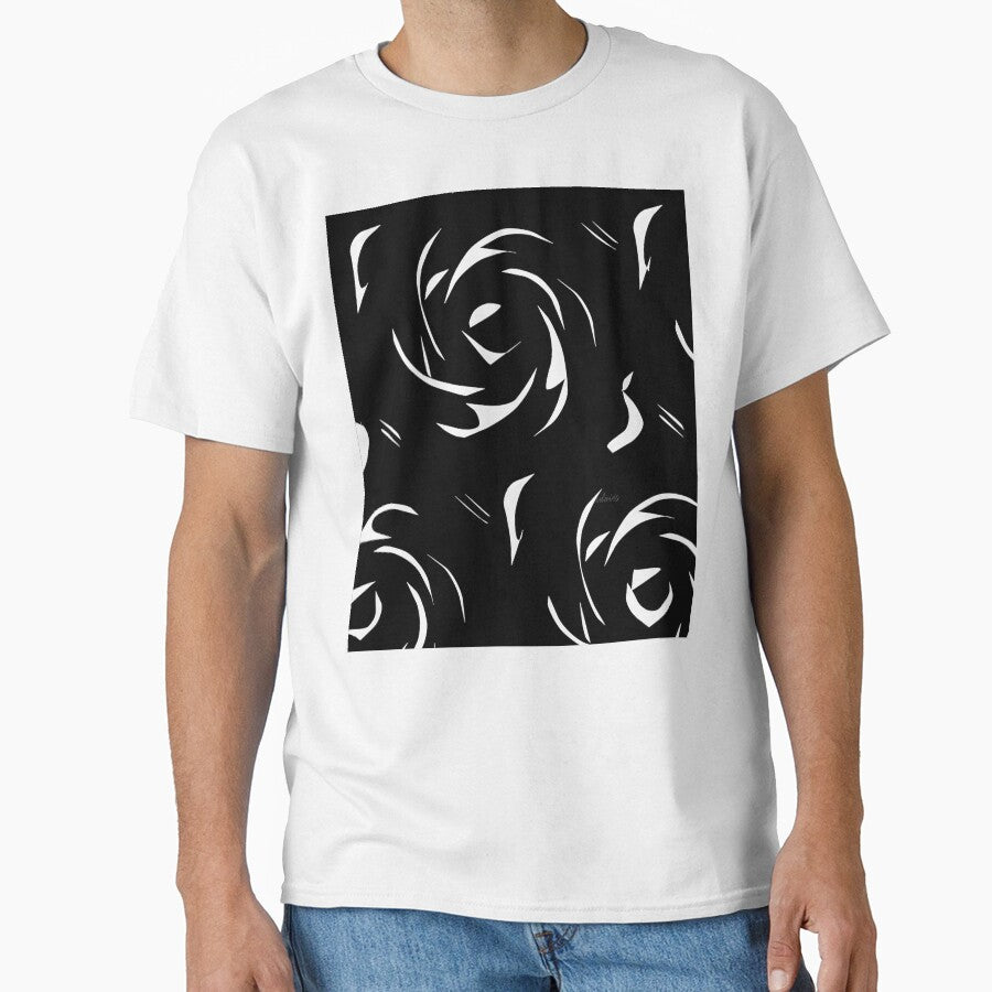 sd Abstract Black & White Swirl 105A by mandalafractal