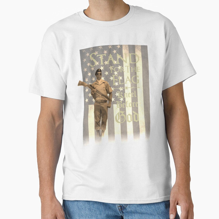 Stand For the Flag-Kneel Before God by tshdesigns
