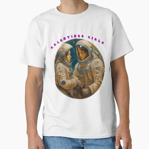 2 Spacewomen galentines girls thinking of galentines day gifts and exchanging galentines days wishes by sailorsam1805
