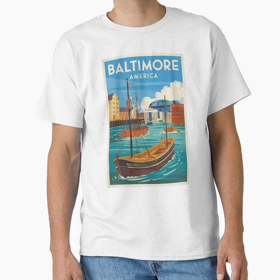 Baltimore Vintage Travel Poster by TravelerRat