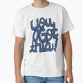 You Got This! Cursive positivity cartoon text art blue by AngelDawnDesign