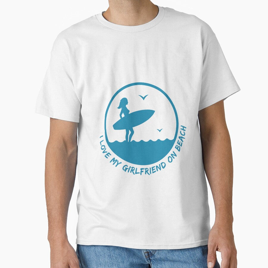 I Love My Girlfriend On Beach by Quirky Dez