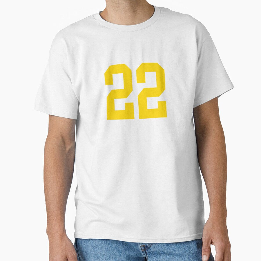 Bold Yellow Sports Number 22 by NECHSTORE