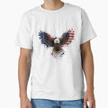 USA 250 Years of Freedom Patriotic Eagle T-shirt by SimpleJoy-SJT