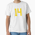 Bold Yellow Sports Number 14 by NECHSTORE