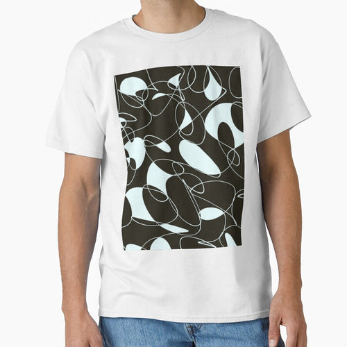 Abstract Line Minimalist Black and White Art Pattern by hopecope