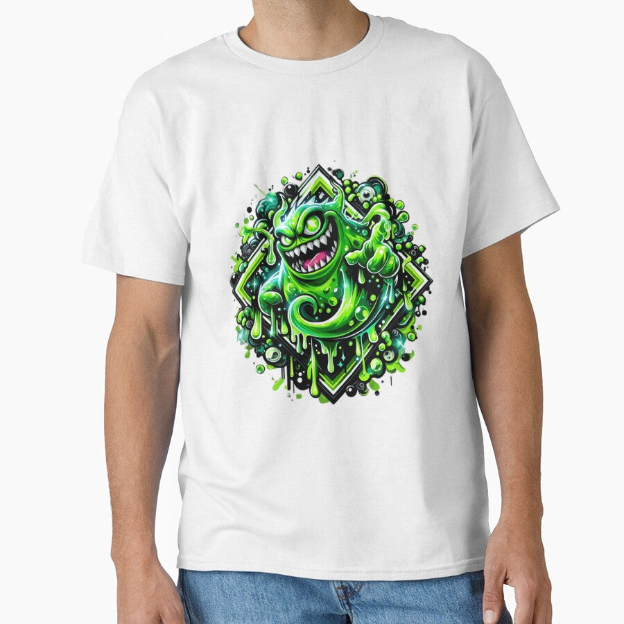 Edgy Green Slime Creature Vector Art by Nadiename