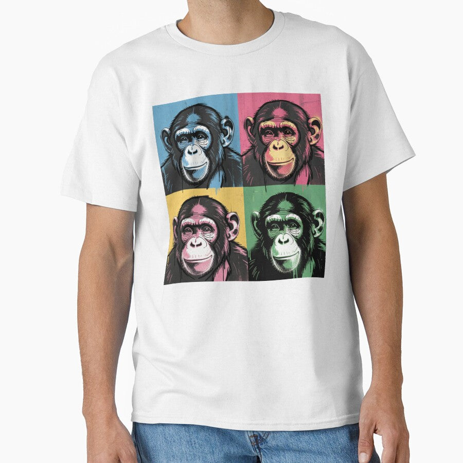 Chimpanzees graphic street art by JSArtDesign