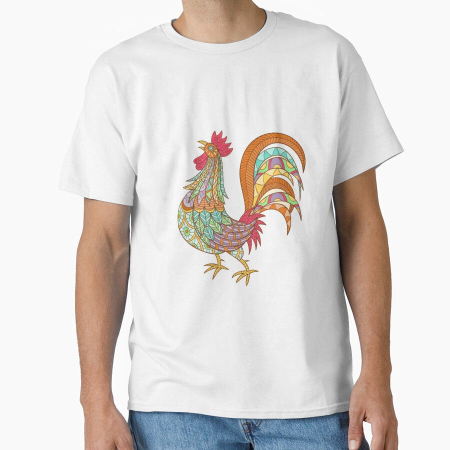 beautiful hand drawn rooster by romio006