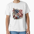 Patriotic Floral American Flag by PetalGarden