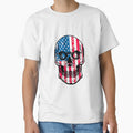 Vintage American Flag Skull Usa by SkyCloudBlue