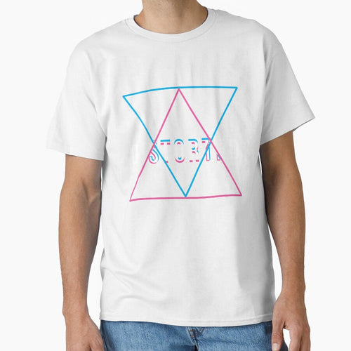 "Distorted" Cyan and Pink cool and aesthetic trendy Design by Nadi-design