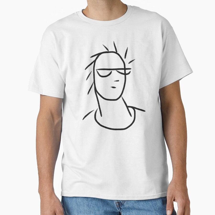 Unique People and Facial Expressions. Man wearing specs and with weird hair style. by Wiggly Lines