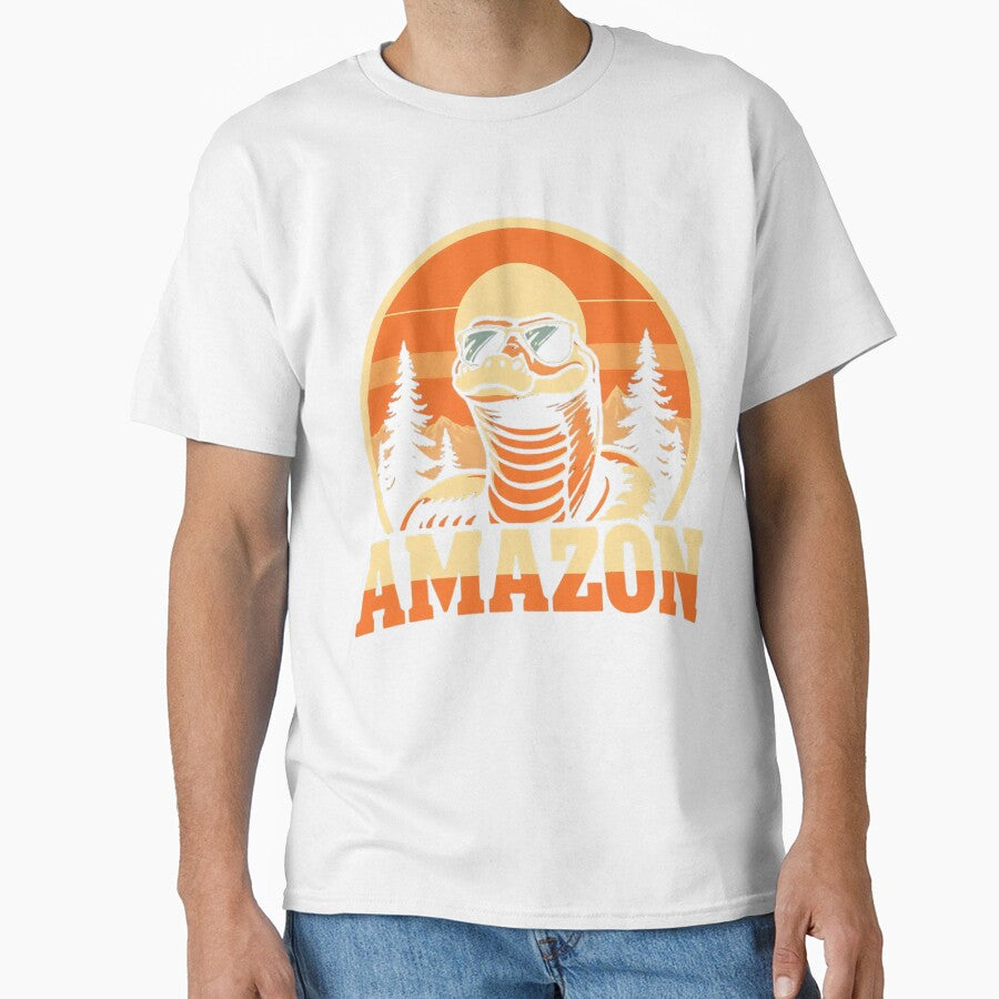Amazon Snake with Sunglasses – Retro Jungle Reptile Adventure by M22--