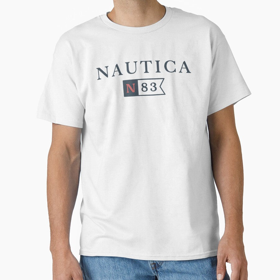 Nautica N83 Navy Blue Red Vintage Nautical Flag Sport Brand Logo by AmalnoRoyil