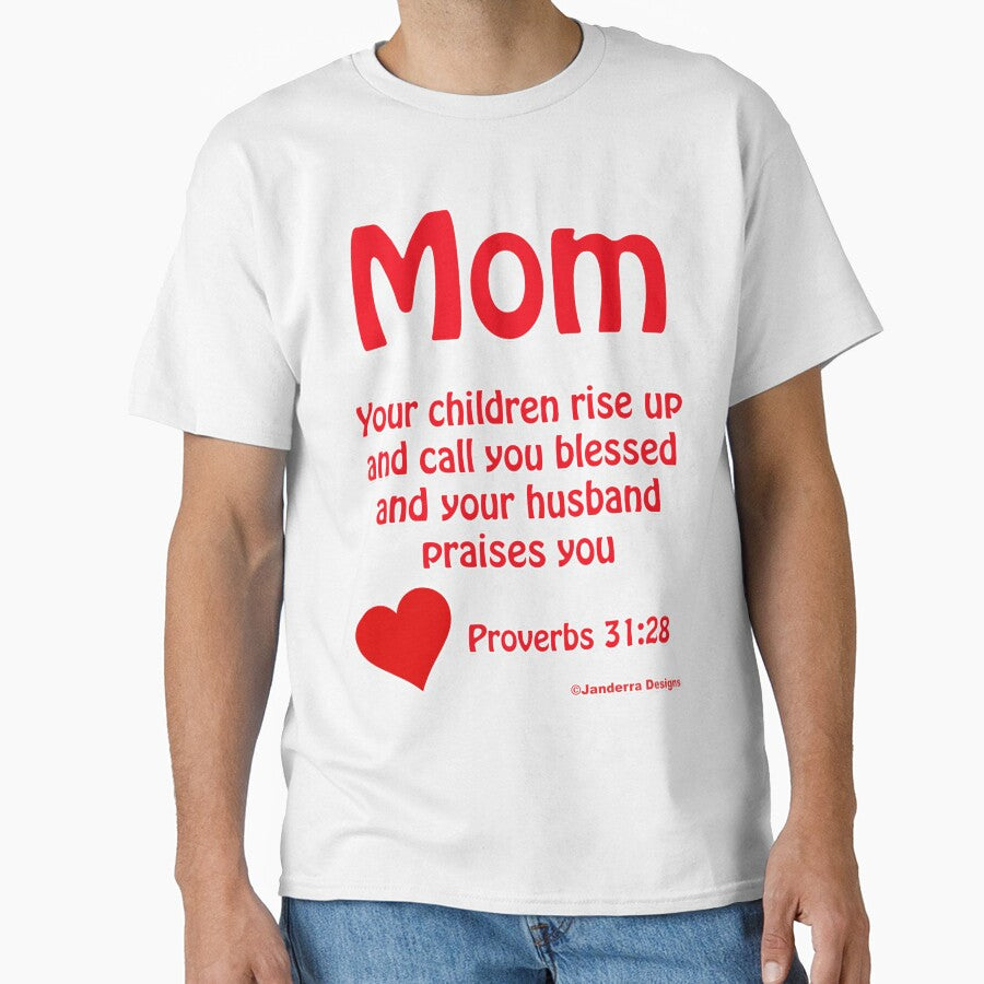 Mom Your Children Rise Up and Call You Blessed and Your Husband Praises You Proverbs 31:28 heart  || Gift for Mom Gift for Mother's Day Gift for Wife Gift for Her Gift for Christian Mom by JanderraDesigns