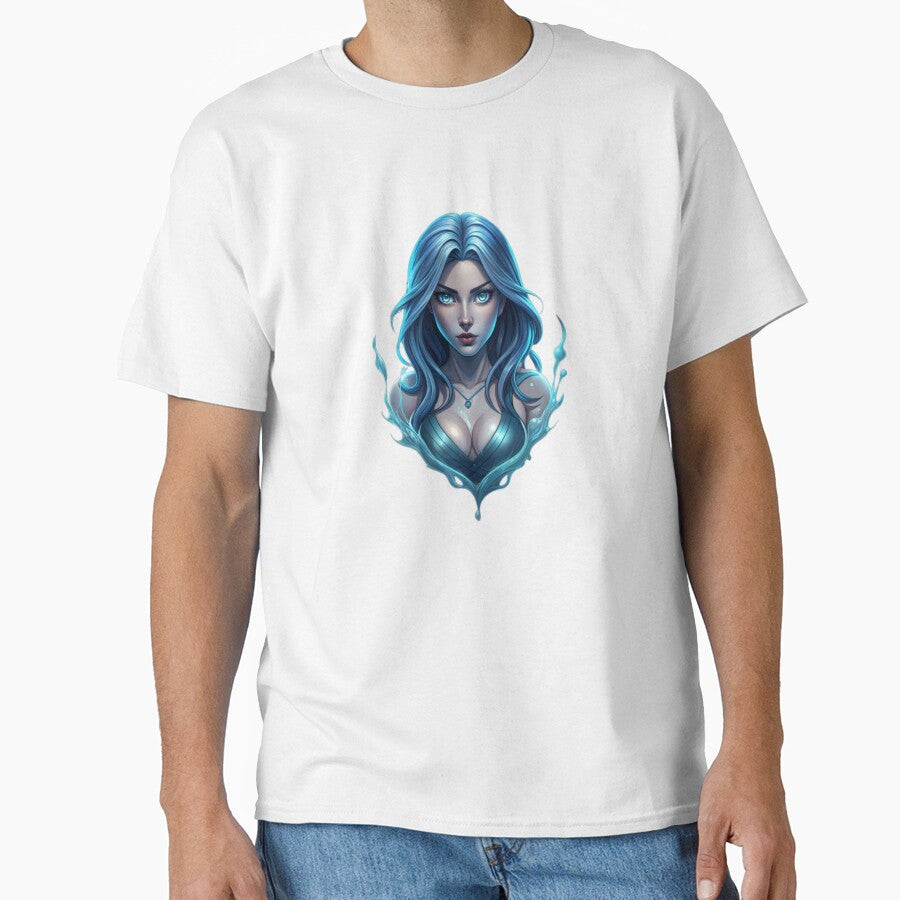 blue girl logo with liquid effect by Creative88Art