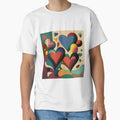 Colorful hearts on colorful background by randrdesign
