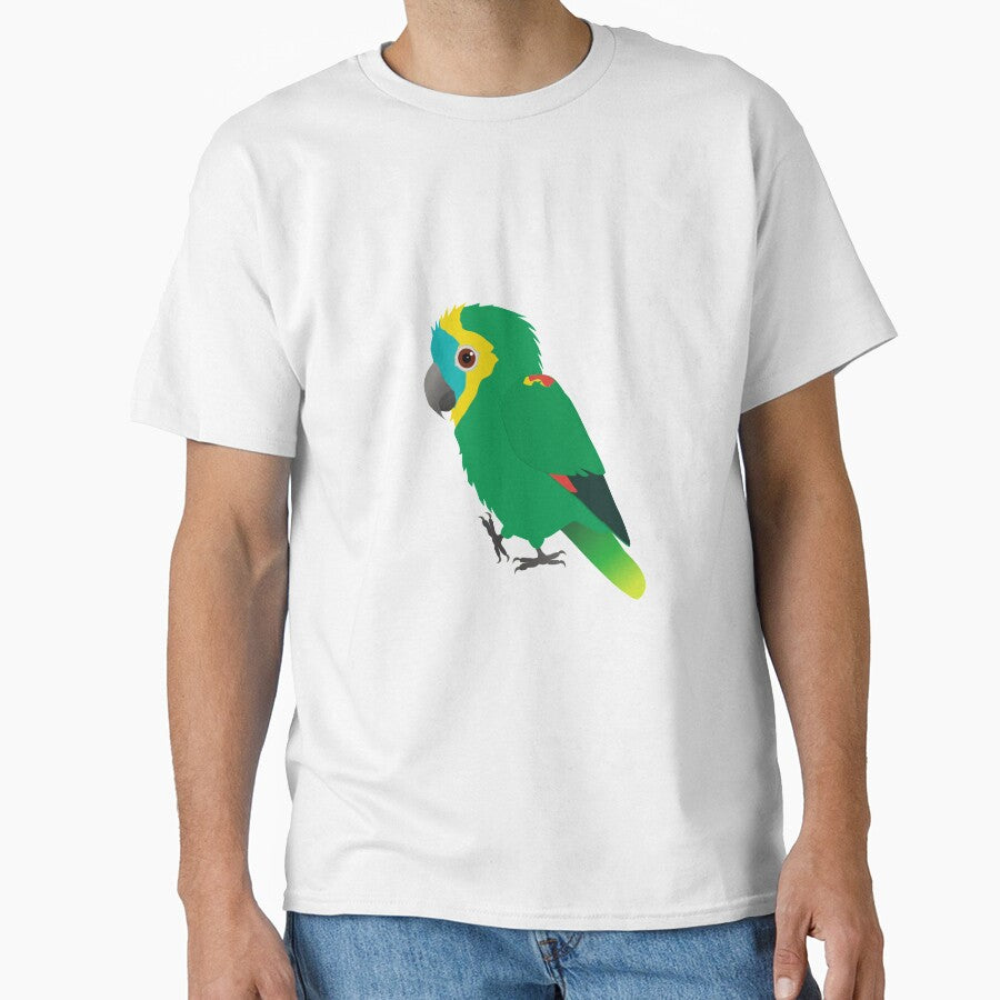 Turquoise-fronted amazon digital vector illustration by Bwiselizzy