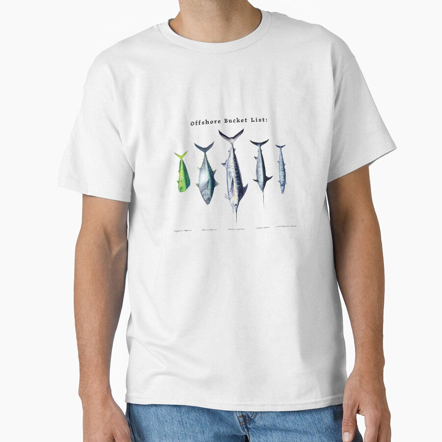 Offshore Bucket List Fish Poster – Mahi Mahi, Tuna, Marlin, Wahoo Watercolor by Melissa  MacMichael Art + Design