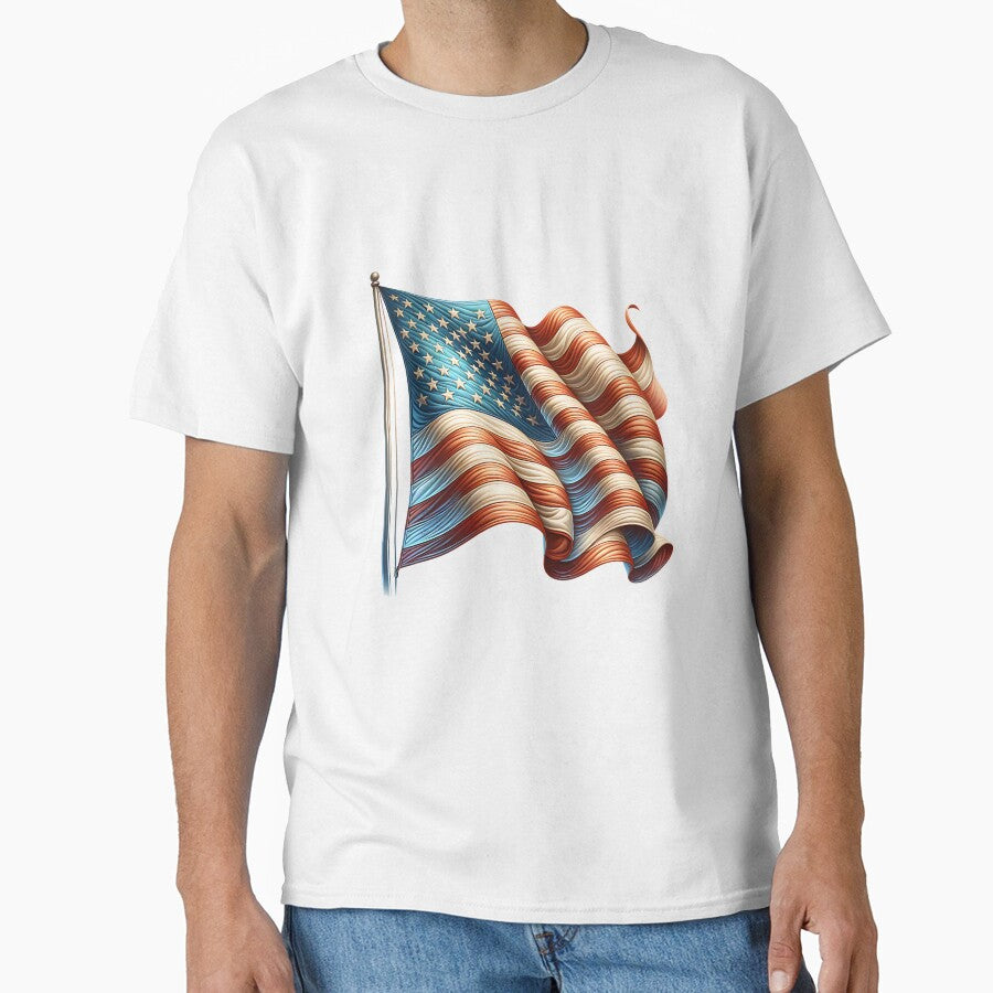 Patriotic Stars and Stripes – American Flag Artwork by artedigital99