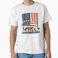 Vintage American Flag Pig Farm Animal Patriotic Retro by Moizento