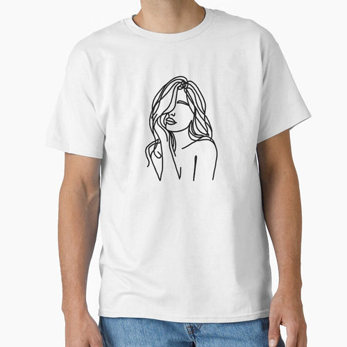 Abstract Girl Thinking Line Art by irissletters