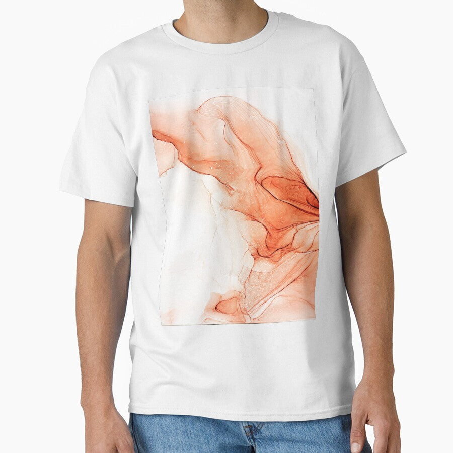 Orange Aura Gradient Ombre Sombre Abstract by Tamas Das