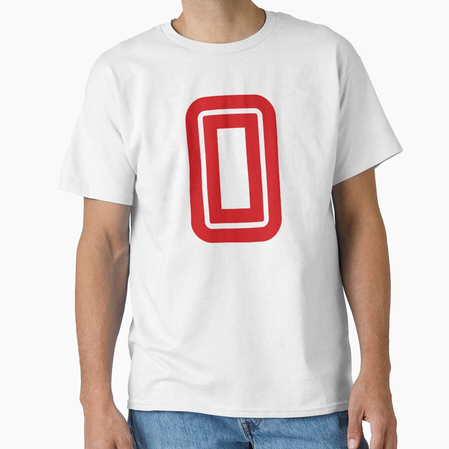 No. 0 / Player Number Zero / Football Player Number 0 (Red) by STUDIO-72