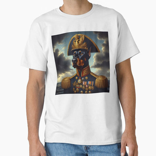 Admiral dog with ornate cap - Naval art by davidromapixel