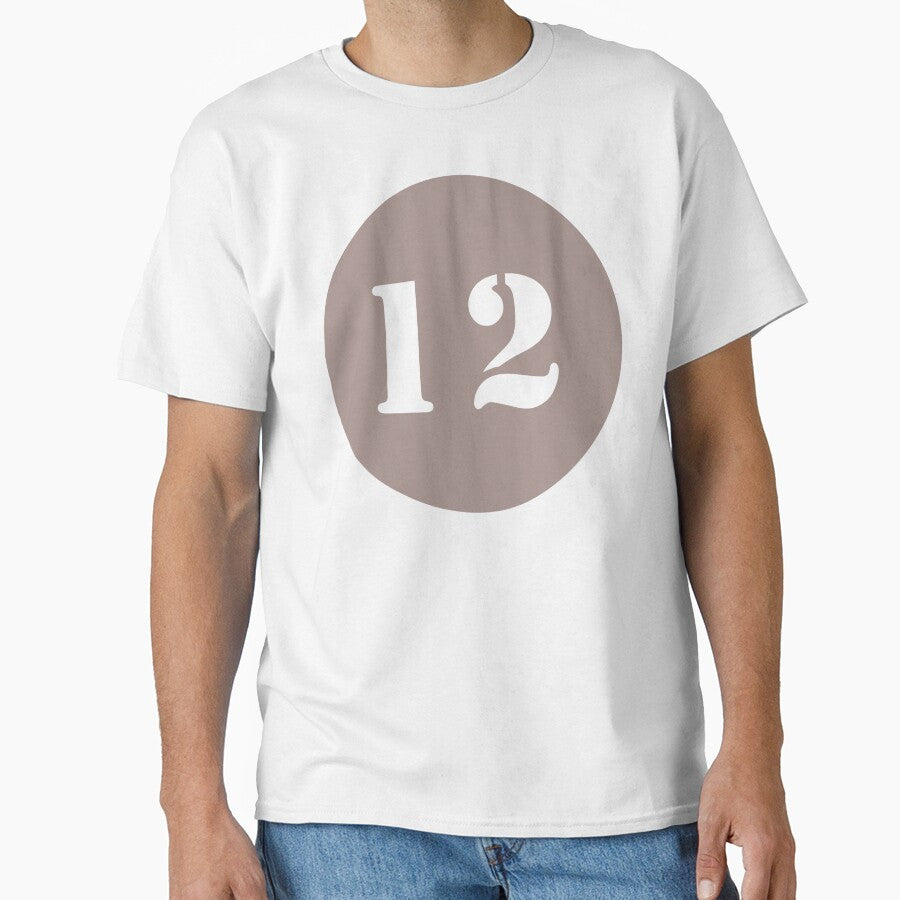 Number Twelve (12) Boho Beige Circle by Ching Teoh