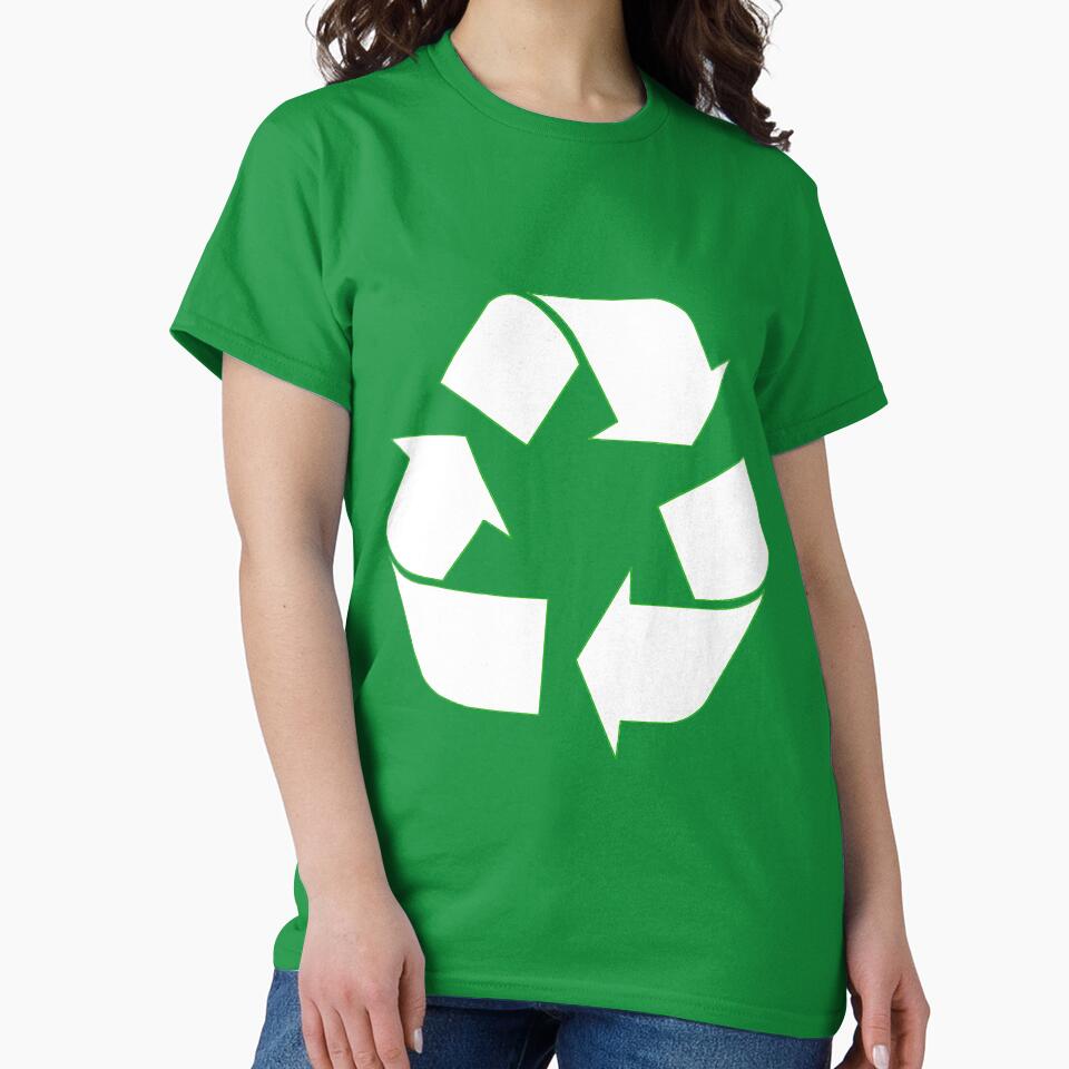 White Recycling Symbol by Symbolical